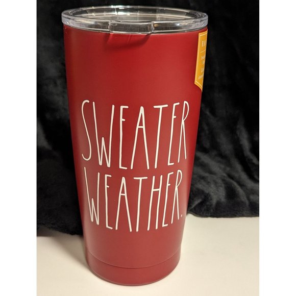 Rae Dunn Red Sweater Weather Tumbler NWT - Picture 4 of 4